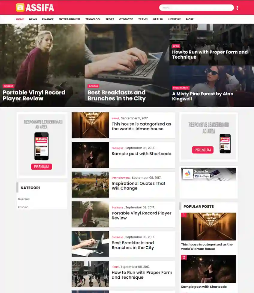 Assifa Mag Premium Blogger Template