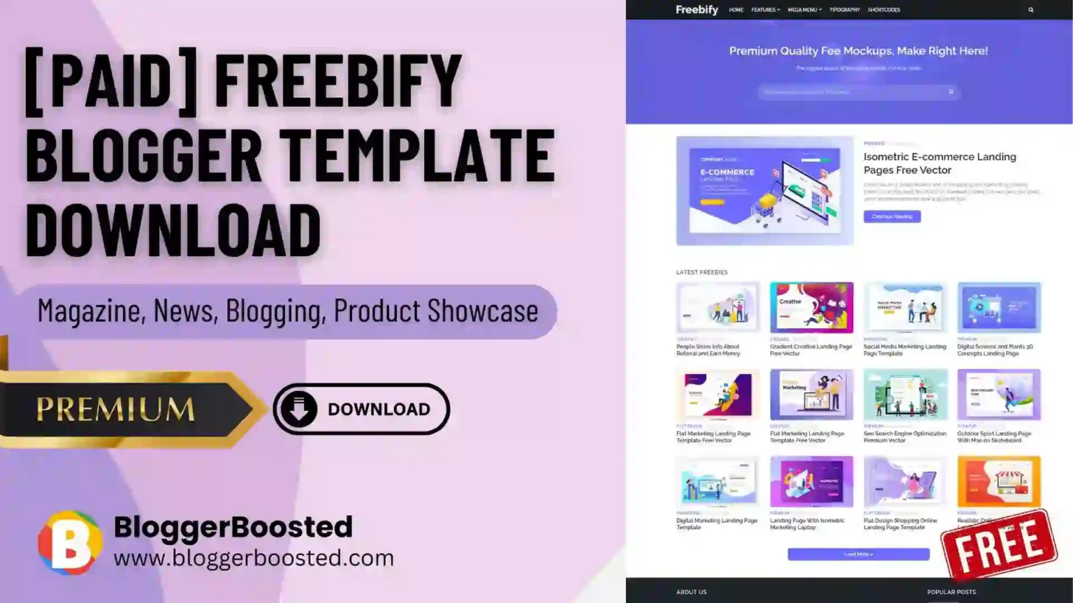 Freebify Premium blogger Template