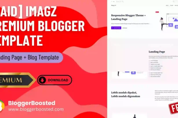 Imagz Premium Blogger Template - Landing Page & Blogging Template Review & Download