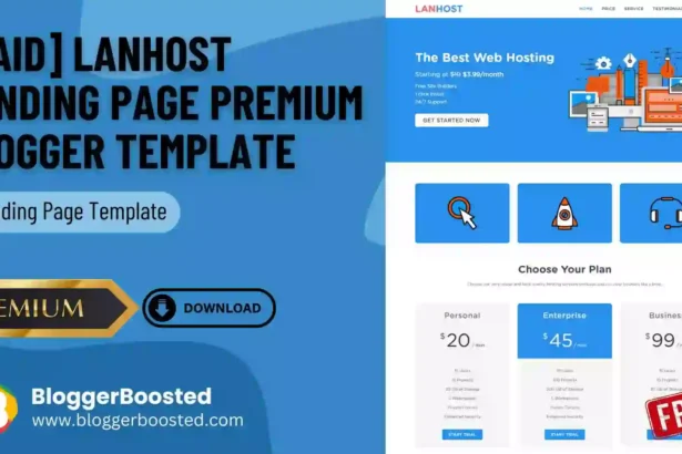Lanhost Premium Blogger Template Download