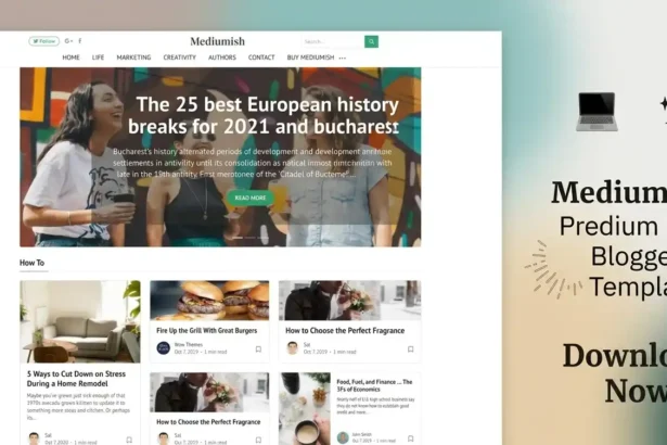 Mediumush Blogger Template Download by BloggerBoosted